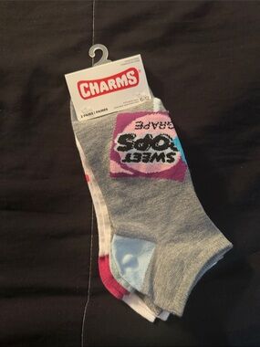 Women's Gray Low-Cut Athletic Socks with Pink & Light Blue Accents - 2 Pack